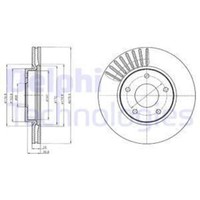 Delphi 2X Bremsscheibe Vorne Ø280 Mm FüR Nissan Juke F15 1.6 1.2 Dig-T Pulsar