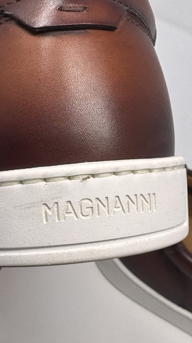 MAGNANNI Costa Lo Men’s Leather Sneakers Cognac (Brown) Size 10.5 US - Picture 12 of 13