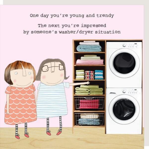 Funny Birthday Card Young Trendy Impress Tidy Home - Rosie Made a Thing For Her