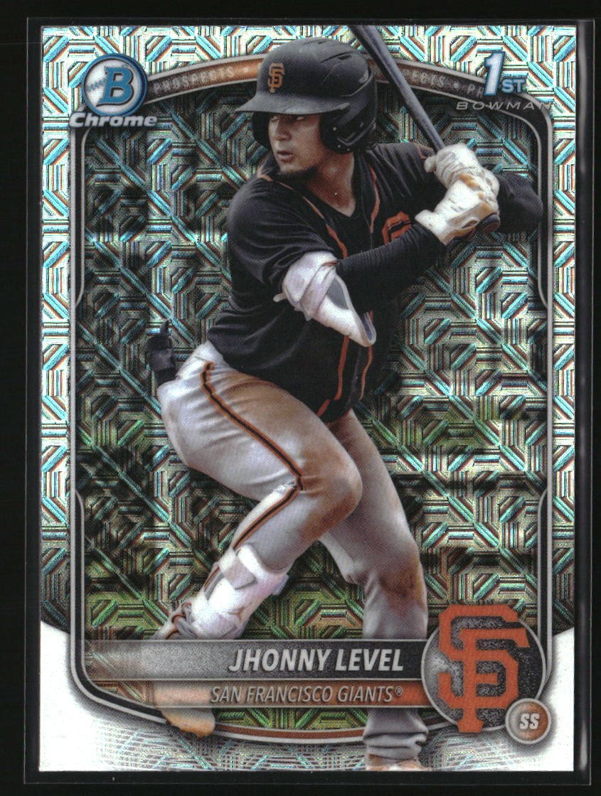 2025 Bowman Chrome Prospects Mojo Refractor Jhonny Level #BCP-147 Giants