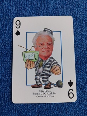 John Rigas Card Wall Street Most Wanted Hero Decks Playing Card CEO Adelphia