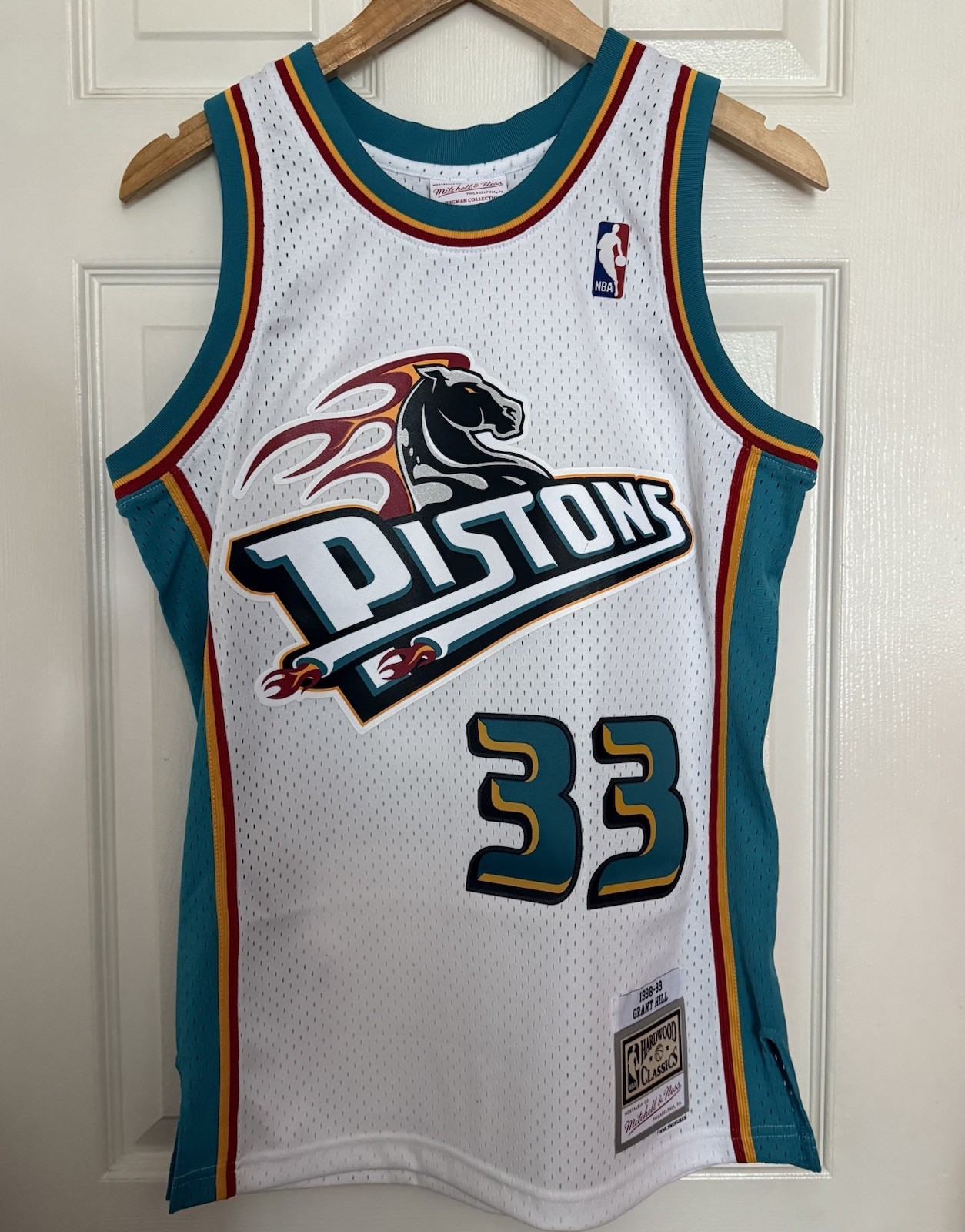 Mitchell & Ness $135 Men’s Small Swingman Grant Hill Detroit Pistons Home Jersey