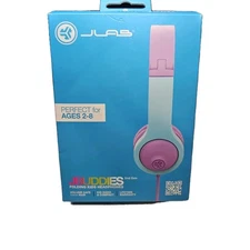 JLab JBuddies Folding Gen 2 Kids Wired Headphones - Purple/Teal NEW SEALED!