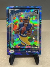 2024 Panini Donruss Optic - Rated Rookie Blake Corum #208 Blue Hyper Prizm (RC)