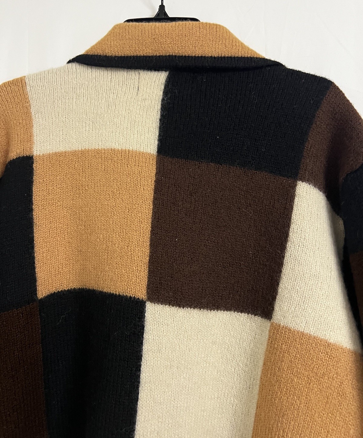 VTG Pickett & Smith Checkered Patchwork Cardigan … - image 11