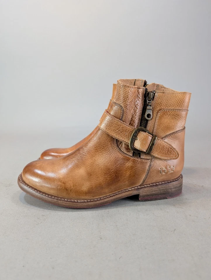 Bed Stu Women's Size 6.5 Becca Leather Harness Ankle Boots Shoes Brown - Image 3 of 4