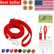6 Ft Red Dog Leash Puppy Cat Lead Strong Polyester Lightweight Easy Hook 5/8