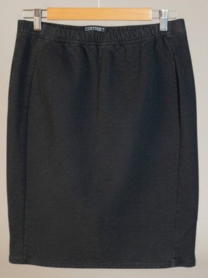 Context Black Quilted Pencil Skirt Size Medium Stretch/Lined Lord & Taylor