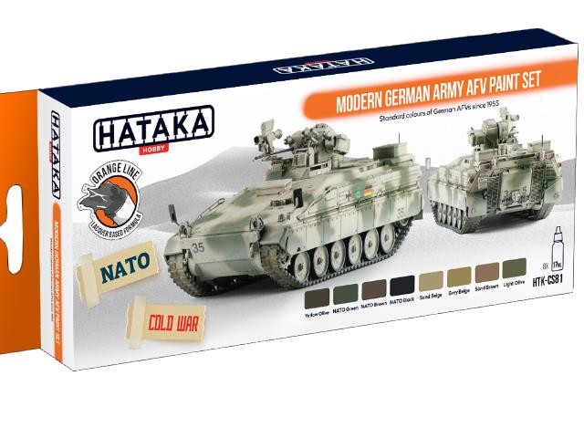 Hataka HTKCS81 8 x 17ml - Lacquer Paint Set - Modern German Army AFV