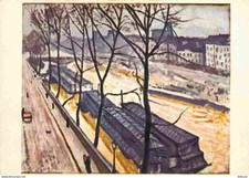 Postcard - Art - Painting - Albert Marquet - Les Quais en Hiver - Musée Pou