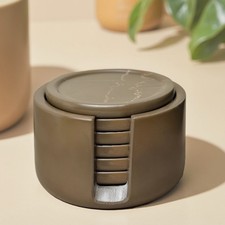 Handcrafted Marble Round Coasters