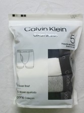 Calvin Klein Boys' 5-Pack Cotton Stretch Boxer Briefs ZG3 Fall Basic Large NWT