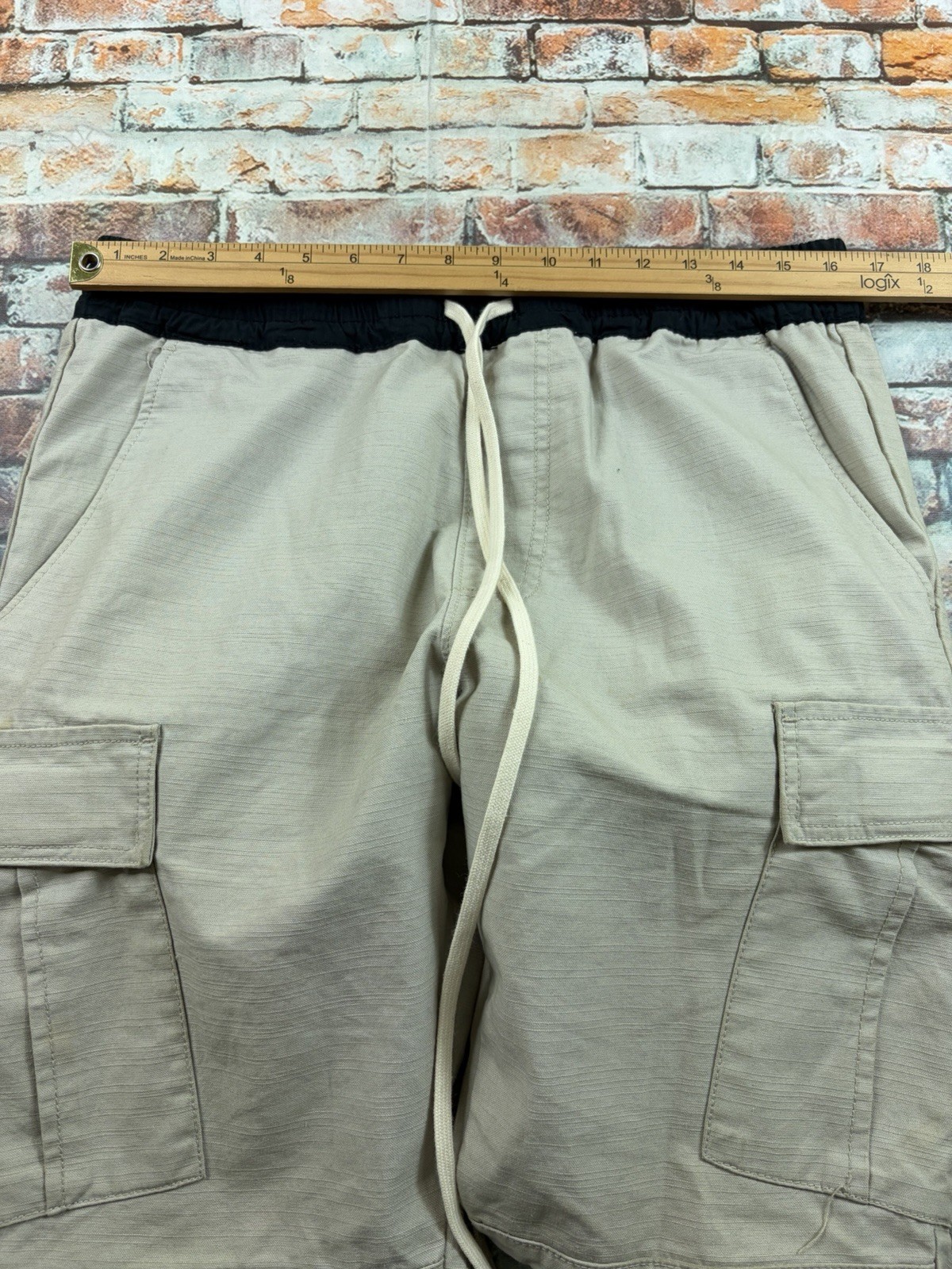 Fear Of God FOG Essentials Cargo Pants Mens Large Beige Ankle Zip Streetwear thumbnail 12