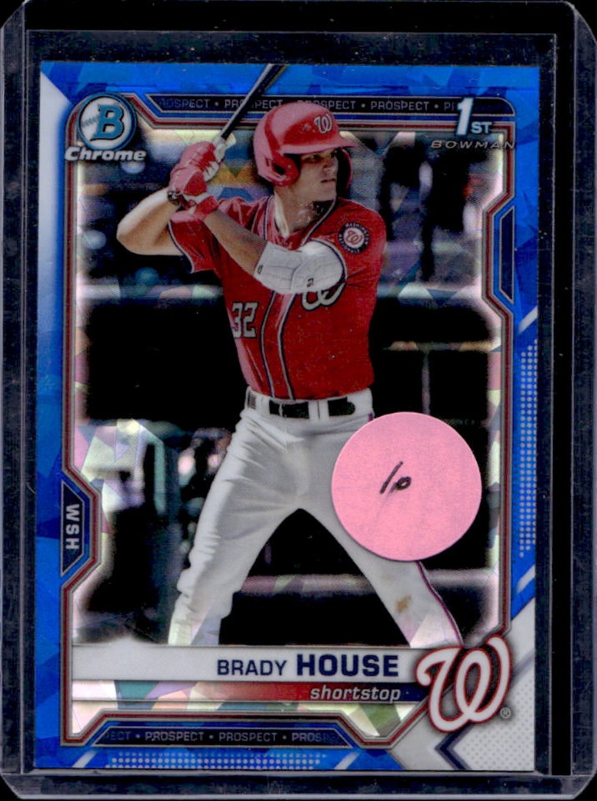 2021 Bowman Draft Sapphire Brady House Chrome 1st #BDC-186 Nationals