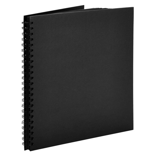 12x12 Hardcover Scrapbook - Blank Wedding Guest Book, DIY Photo Album, Black ...