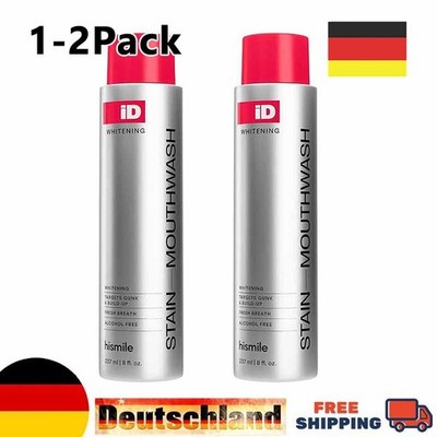 1-2Pack Stain Whitening Mouthwash, Peroxide Rinse, Gunk Removing Mouthwash 237ml