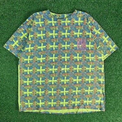 Rare Vintage 90s Ocean Pacific Surfwear Abstract All Over Print Graphic Tshirt