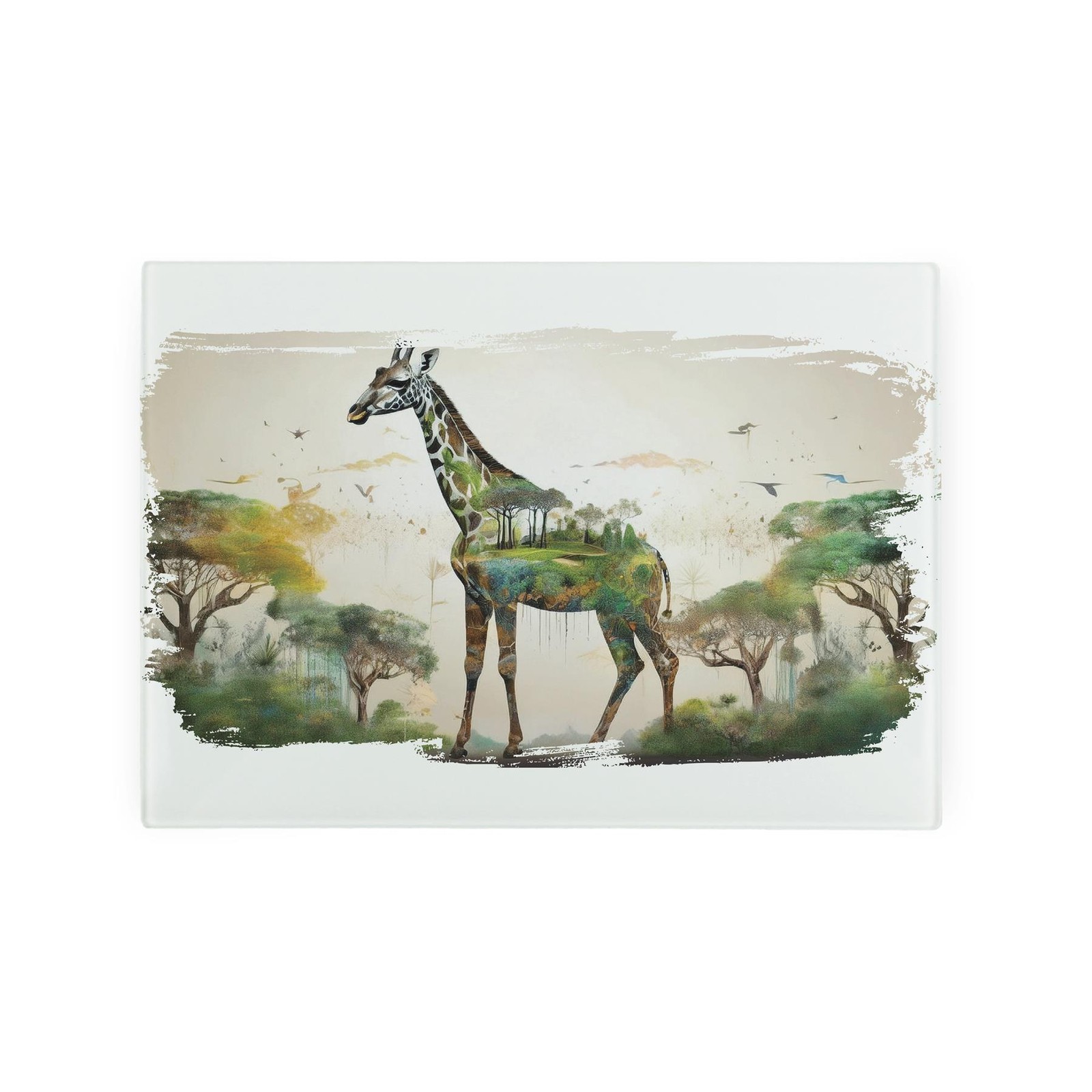 Wild Safari Animals Kitchen Gifts - Giraffe Smooth Glass Worktop Protector