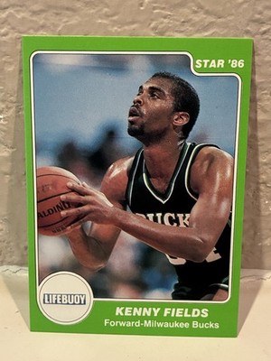 1986 Star Lifebuoy #5 Kenny Fields Milwaukee Bucks NRMT