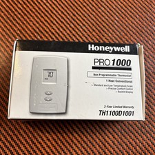 Honeywell PRO 1000 Vertical Heat Non-Programmable Thermostat - White New