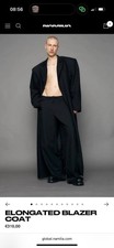 Namilia Berlin Designer Long Coat - Extreme Oversized Shoulders