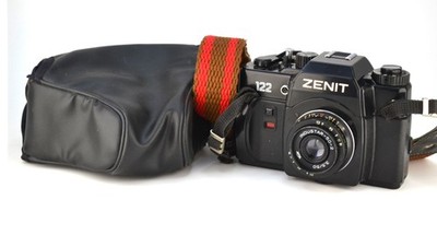 SOVIET USSR ''ZENIT-122'' SLR CAMERA + INDUSTA- 50-2 lens, M42 (2)