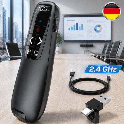 Präsentationszeiger 2,4G Laserpointer Kabelloser Fernbedienung Wireless DE