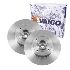 2x VAICO BREMSSCHEIBEN 240mm VOLL HINTEN passend für RENAULT CLIO MEGANE MODUS T