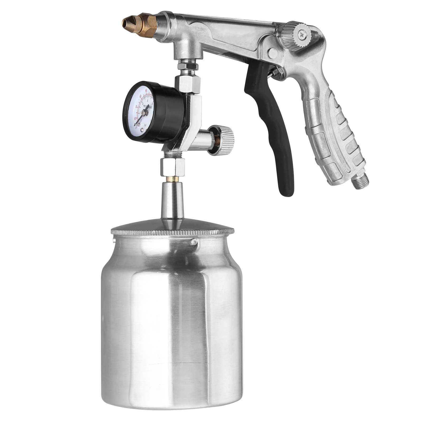 Air Rust Proofing Undercoating Gun w/ Gauge & Suction Feed Cup 2 Long 19.7" Wand