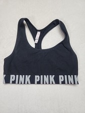 Pink by Victoria's Secret Sports Bra Size Medium Black
