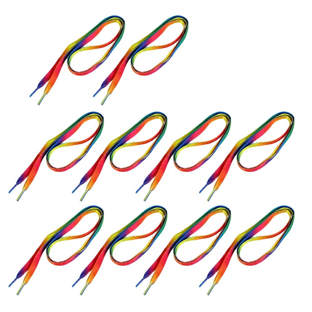 APL 10 paia lacci sfumati scarpe piatte spesse bambino fantasia cravatta tinta