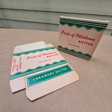 Vintage Pride of Oklahoma Butter Box Hinton OK Creamery 1lb NOS Dairy Carton