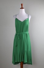 WHITE HOUSE BLACK MARKET NWT 140 Sleeveless V-Neck Belted Godet Dress Size 8