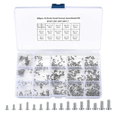 800 Pcs Tiny Screws for Electronics Micro Small Mini Phillips Pan Head Machine