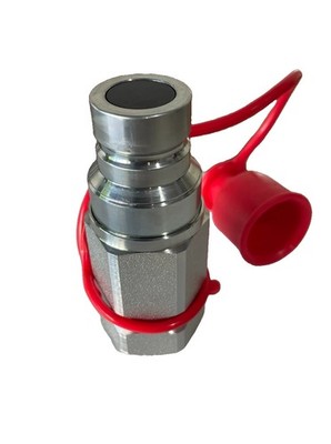 3/4  Flat Face High Flow Hydraulic Quick Connect Male Coupler, 3/4  NPT Thread