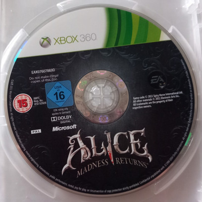 Alice: Madness Returns (Microsoft Xbox 360) nur CD