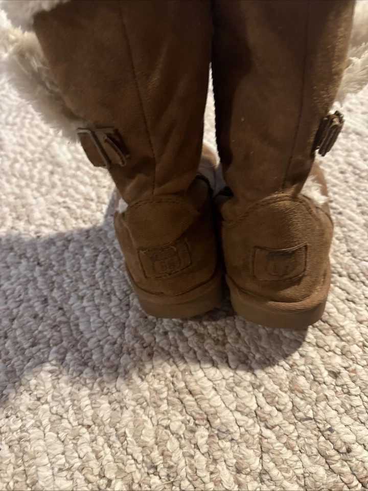Route 66 Bota de Gamuza Tostada Pull On Media Pantorrilla Invierno Nieve Mujer Talla 7 Usada Foto 2 de 4