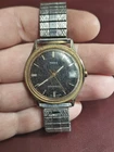 VINTAGE Marlin 61 TIMEX WATCH SWISS MECHANICAL, GOLD COLOR  WORKS GREAT!