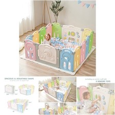 Cloud Castle Foldable Playpen Writing Whiteboard Activity Wall Toddler Safety