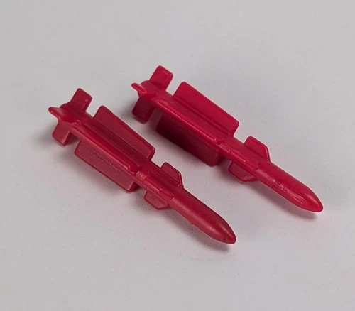 1988 Hasbro Gi Joe Tiger Cat Small Missile Red Vehicle Part (Pair)