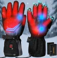 Heated Gloves Unisex Rechargeable Battery Electric Ski Gloves Mittens for Men