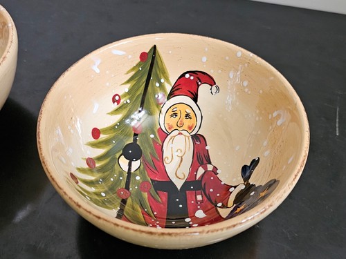 Pair Dario Farrucci Tabletops Unlimited Winter Wonderland 6" Cereal / Soup Bowls - Picture 6 of 10