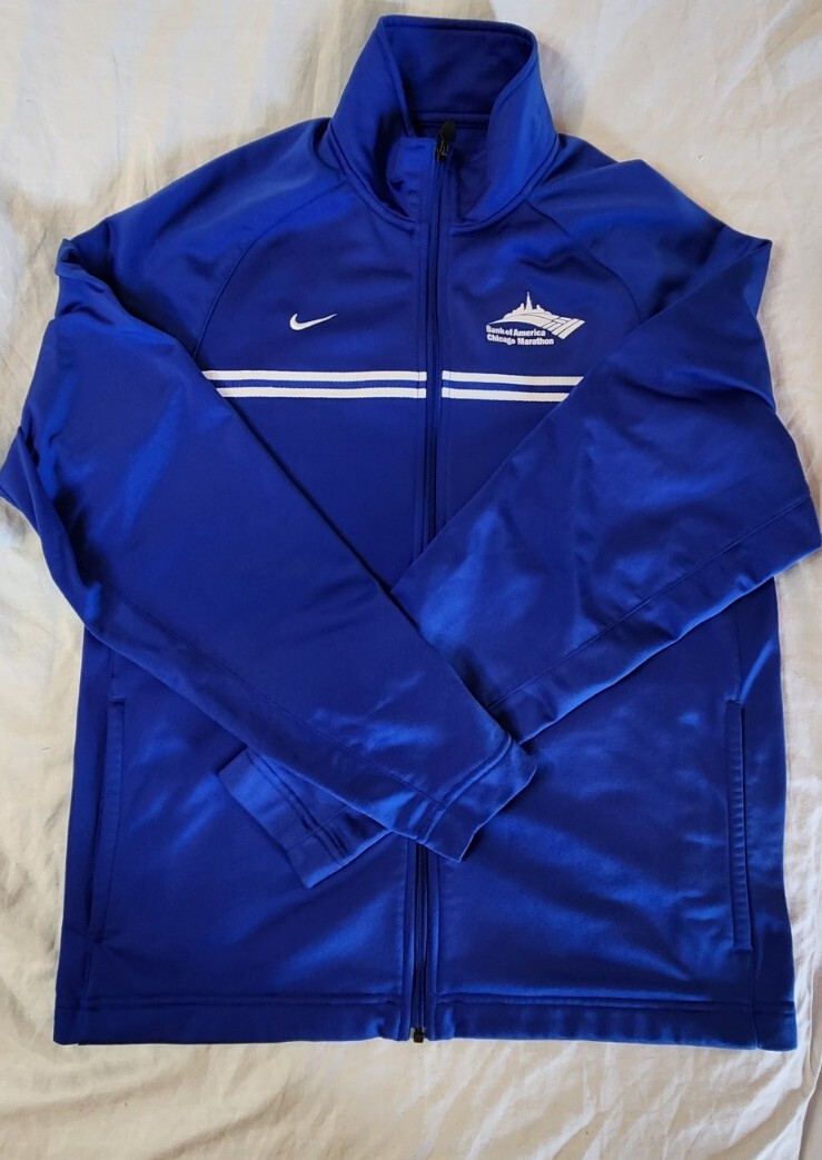 Nike Chicago Marathon Track Jacket Mens Blue Zip Up B… Gem