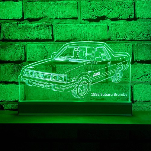 Subaru Brumby 1992 Ute RGB LED Acrylic Sign | LED Bar Sign | Rgb Led Sign - Picture 4 of 8