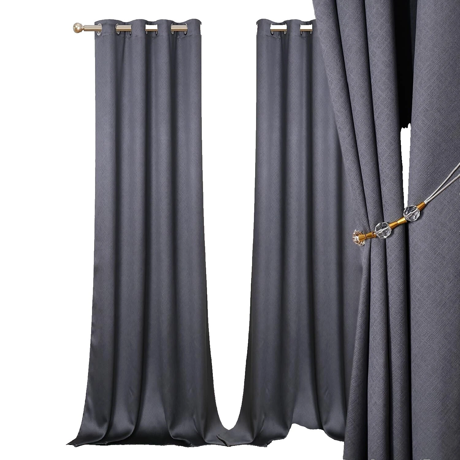 Cortinas de ventana de Satén Blackout