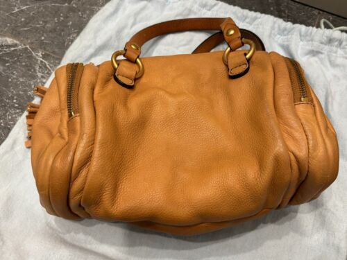 Juicy Couture Small Leather Bag Tan/Brown & Dustbag Carry or Shoulder Bag - Picture 15 of 16