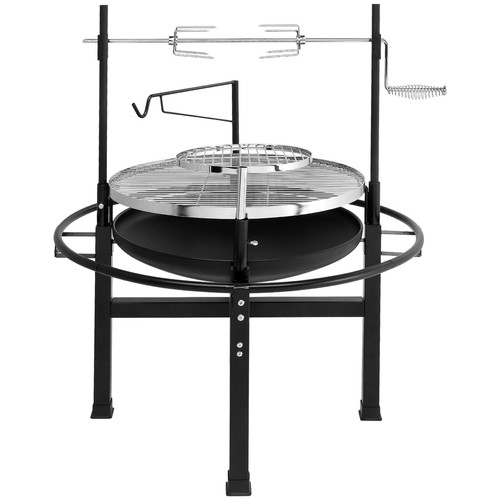 33" Outdoor Camping Charcoal Grill with Cooking Grate and Loop Handle Adjustable - Picture 2 of 14