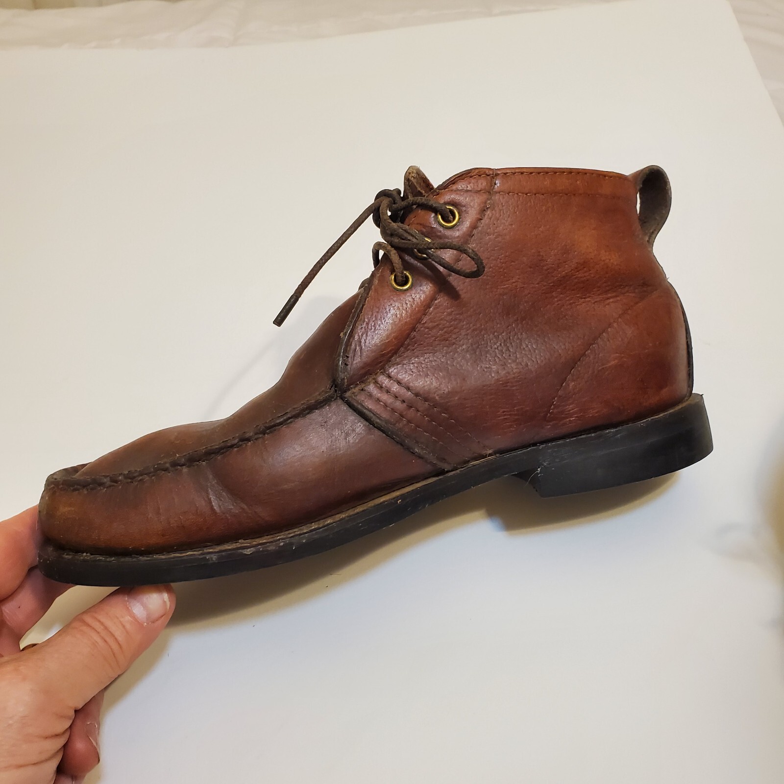 Vintage Gokey Boots Lace Up Chukka Leather USA Boots 12 EE Vibram Sole