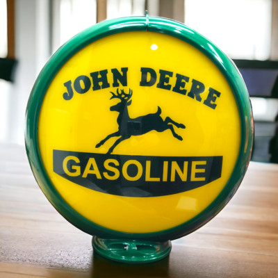 John Deere Gas Pump Globe  / Farm Equipment / Tractor / Mens Barn Signs Man Cave
