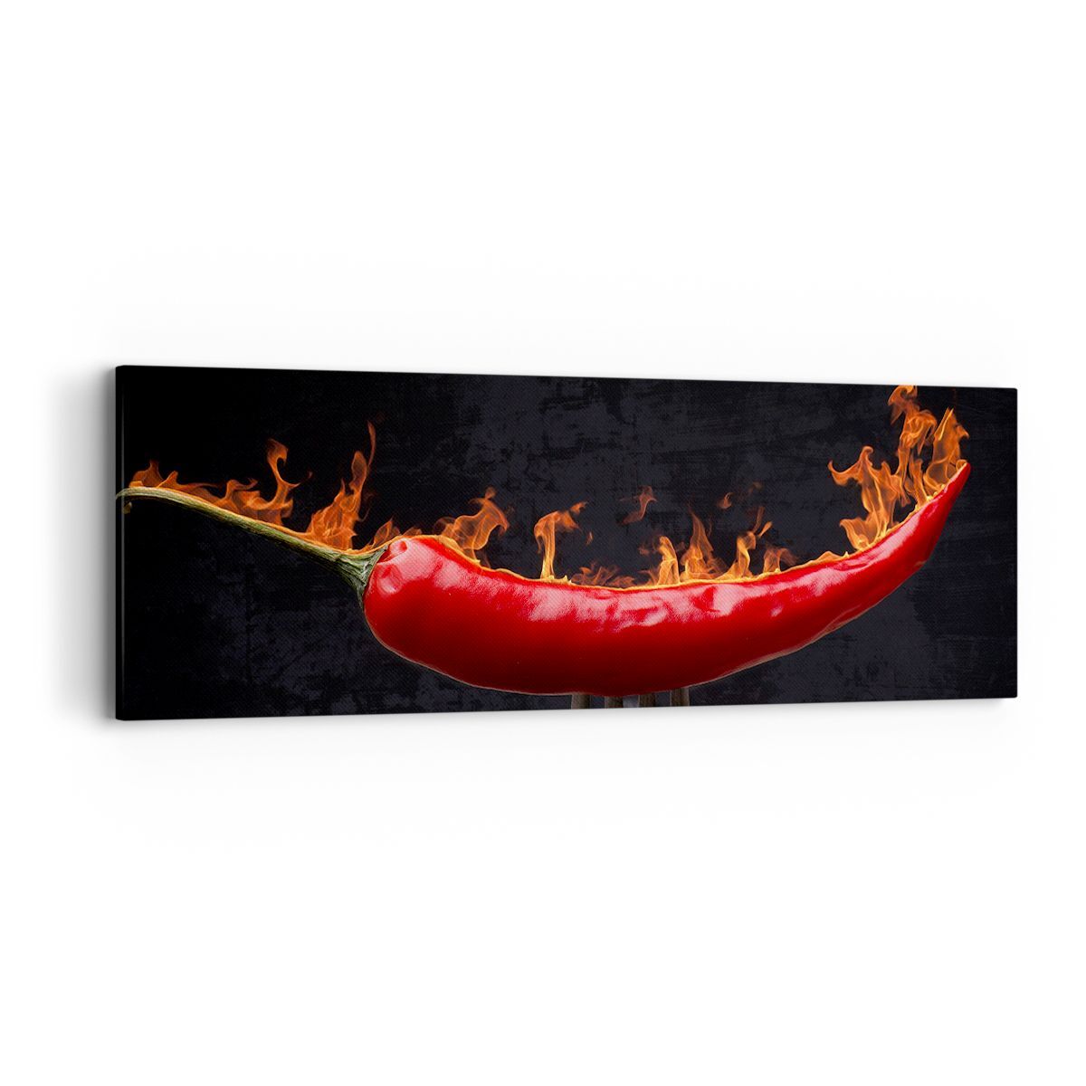 Quadro su Tela 90x30cm Chilli Paprika biologica l'agricoltura Stampe Murale